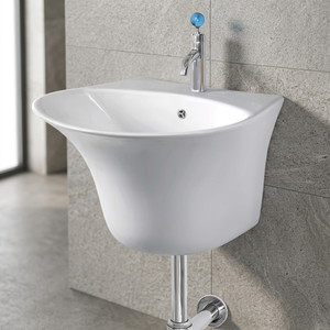 Designer White Oval Ceramic Wall Hung Wash Basin Bathroom Hand Wash Sink for Hotel Commercial Project Wholesale - Product Image 3