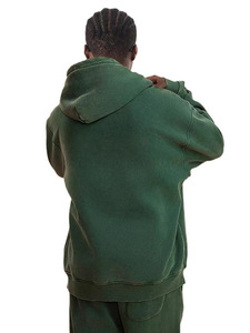 <span class=keywords><strong>Felpa</strong></span> con Cappuccio da <span class=keywords><strong>Uomo</strong></span> in Pile Pesante 400 GSM, Stile Retrò Sportivo High Street, Lavabile e di Tendenza - Product Image 3