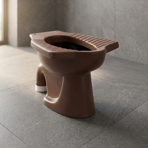 Ensemble WC monobloc en céramique Anglo Indian EWC, cuvette de toilette européenne à chasse directe avec siphon en P, cuvette ronde - Product Image 4