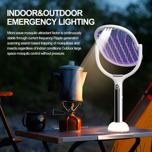 <span class=keywords><strong>Raquette</strong></span> anti-insectes <span class=keywords><strong>électrique</strong></span> portable avec affichage numérique de la puissance et lampe de nuit intégrée - Product Image 5