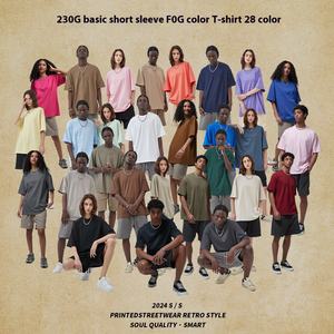 2025 estate nuovo marchio di tendenza 230g doppio filato 100% cotone puro colore grande maglia di <span class=keywords><strong>abbigliamento</strong></span> <span class=keywords><strong>uomo</strong></span> t-shirt - Product Image 5