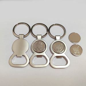 Factory Direct Supply Trolley Token Keychain 2 in 1 Supermarket Locker Coin Bottle Opener Custom Logo Pattern Available - Product Image 4