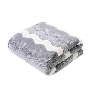 ผ้าเช็ดตัวชูฮุย ผ้าขนหนูคอรัลลายทาง แห้งเร็ว ใช้ในบ้าน - Product Image 5