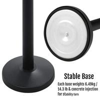 Poteaux de Sécurité avec Bande Rétractable de 2 m pour Barrières de File d'Attente et Contrôle des Foules - Ensemble de Poteaux de Sécurité