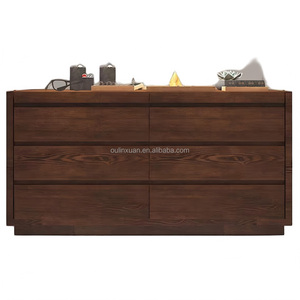 Vitrine de Luxe Personnalisée en Bois pour Bijoux, Comptoir en Verre, Meuble Moderne OEM/ODM pour Boutique, Présentoir à Montres en Noyer Massif avec Tiroirs - Product Image 5