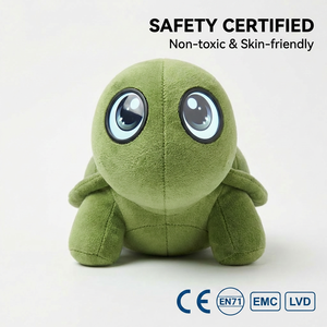 Peluche électronique ChatGPT Tortue verte avec yeux LED clignotants et changeants, réveil tactile, recherche de connaissances en ligne, faible MOQ, OEM disponible - Product Image 5