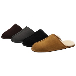 Pantofole <span class=keywords><strong>da</strong></span> Uomo Invernali di Alta Qualità con Fodera in Finta Pelliccia e Tomaia in Pelle Scamosciata - Product Image 2