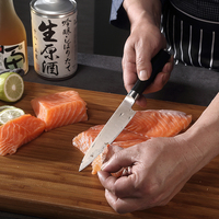 Couteau utilitaire professionnel à lame en acier inoxydable japonais de 5 pouces avec poignée G10 couteau de Chef de cuisine