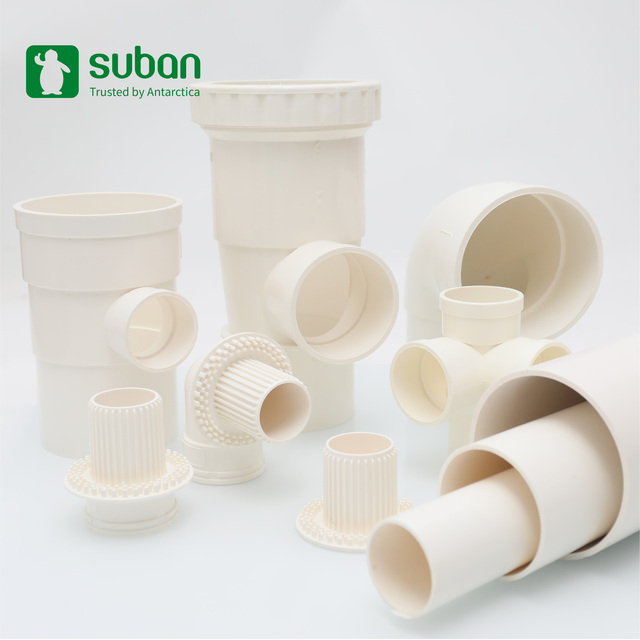 Suban D110 PVC Plastic Drainage Pipe 3.2mm Thick ISO CE Certified Glue Connection Durable for Sewage System Factory Wholesale
