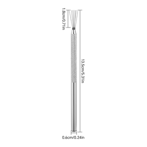 แปรงแต่งเล็บสแตนเลส 7 พิน สำหรับวาดเส้น แต่งลายจุด ดึงลวด แกะสลัก ทำเล็บ - Product Image 2