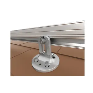 Attached To The Roof S Rafters Or Decking L Foot Round Solar Mounting Kits Solar Roof Deck Attachment