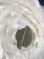 Teint blanc naturel plume d'oie boule de noël pour arbre de noël ornement Festival automne décor fête vacances approvisionnement cadeaux artisanat