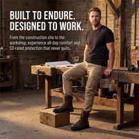 Zapatos de Seguridad Industriales Tácticos para Hombre, de Cuero Vacuno de Grano Completo, Aceitados, Transpirables, de Caña Alta, Personalizados al por Mayor