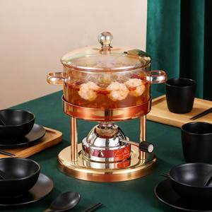 Casserole en verre transparent de haute qualité, design moderne, pour soupes et bouillons, avec poignée, bonne qualité - Product Image 5