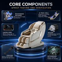Sillón de Masaje Inteligente 4D con IA, Tacto Humano de Lujo, Gravedad Cero, Riel SL, Shiatsu, Reclinable, con Control por Voz y Escaneo Corporal, Certificado CE