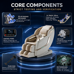Sillón <span class=keywords><strong>de</strong></span> Masaje Inteligente 4D con IA, Tacto Humano <span class=keywords><strong>de</strong></span> Lujo, Gravedad Cero, Riel SL, Shiatsu, Reclinable, con Control por Voz y Escaneo Corporal, Certificado CE - Product Image 2