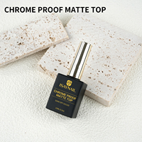Vente en gros de gel UV Chrome Proof 15ml, couche de finition transparente de haute qualité, non toxique, séchage LED en 90 secondes, finition mate liquide