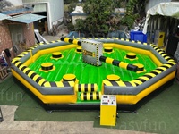 Jeu gonflable commercial personnalisé de type Knockout Challenge Wipeout Eliminator pour exposition, vente en gros