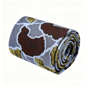 Tissu <span class=keywords><strong>Pagne</strong></span> Africain en Coton Popeline Imprimé Wax, Motif Fleurs Roses Surdimensionné, 6 Yards pour Robe de Soirée et Foulard/Paréo - Product Image 5