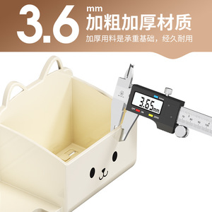 Étagère murale de salle de bain Family Prosperity avec support pour sèche-cheveux et support de rangement pour cordon, rectangulaire, durable - Product Image 5