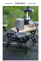 Réchaud portable pliable KZ01, brûleur au butane ultra-compact pour le camping en solo et les voyages, mini pliable pour l'équipement de survie