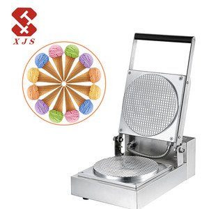 Machine à gaufres italiennes personnalisées avec logo commercial pour la fabrication de coupes de gelato et de cornets de crème glacée - Product Image 1