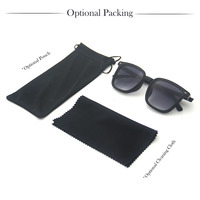 Lunettes d'observation d'éclipse solaire détachables en plastique, verres miroir, monture carrée intégrale, unisexe, noires, PC, logo personnalisé, légères