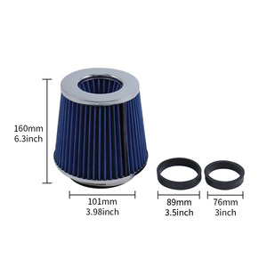 Auto-Zubehör Hochleistungs-Luftfilter mit 2 Adaptern Waschbarer Universeller Vliesstoff-Luftfilter (3/3,5/4 Zoll) - Product Image 3
