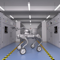 Perro Robot Inteligente Biónico E1-W Serie Wheel-Leg, Perro de Entretenimiento con Carcasa Metálica, Wi-Fi y Control Remoto por Aplicación Android