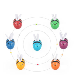 <span class=keywords><strong>Jeu</strong></span> de société Montessori en bois : Abri des abeilles sensoriel doux avec pinces pour la coordination œil-main et l'éducation précoce aux mathématiques pour les enfants - Product Image 4