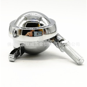 Chrome <b>Swivel</b> Caster With Brake 63mm Diameter For Furniture Carpet Use Durable - Product Image 5