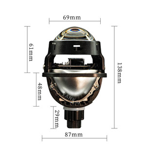 <b>Led</b> <b>Headlight</b> 2.5 Inch 24V H4 55W 12000Lm 6000K Dual Beam Retrofit Upgrade Universal Fit - Product Image 1