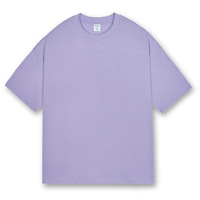 T-shirt Homme Américain Vintage 2026 Nouveau 100% Coton Tricoté Couleur Unie Coupe Ample Décontracté Streetwear Manches Courtes 280g
