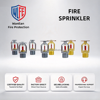 68 ℃   Kepala Sprinkler Api Tegak Standar Respon Cepat Bahan Stainless Steel untuk Sistem Perlindungan Kebakaran Otomatis