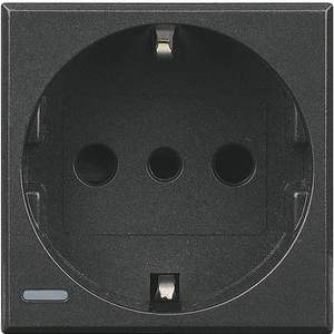 Prise murale Axolute 16A 250Vac 1 sortie en plastique avec mise à la terre standard pour usage résidentiel HS4140 - Product Image 1