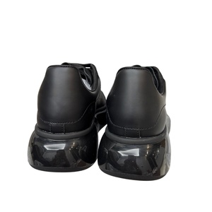 Factory-direct sale men's sports shoes, black genuine leather, luxurious shoes with thick soles, walking shoes - Product Image 2