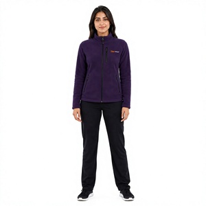 Chaqueta Polar Morada para Mujer Tiierwear, Cuello Alto, Cierre de Cremallera, Transpirable, Ecológica, de Secado Rápido, 100% Algodón, para Invierno - Product Image 1