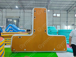 Dock gonflable portable en forme de T, ponton gonflable pour <span class=keywords><strong>jet</strong></span> <span class=keywords><strong>ski</strong></span>, surface antidérapante en EVA avec poignées en D - Product Image 5