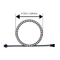 Guirlandes lumineuses LED RGB WS2812 5050, anneaux halo circulaires, blanc chaud, yeux d'ange, décoration de voiture, paysage, contrôle par application, certifié ROHS