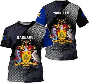 เสื้อทีเชิ้ตบาร์เบโดสออกแบบได้ตามต้องการสำหรับผู้ชายเสื้อยืดแขนสั้นสำหรับผู้ชายสวมใส่สบายไม่ระคายเคืองผิว - Product Image 1