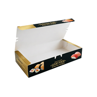 Caja de Sushi de Papel de Primera Calidad, Moderna, Segura para Alimentos, Caja de Empaque para Llevar Rollos de Sushi