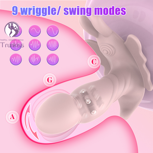 Vibrador portátil de mariposa, productos para adultos, juguetes para adultos, vibración de 9 frecuencias, juguete sexual femenino que se mueve, vibrador portátil - Product Image 6