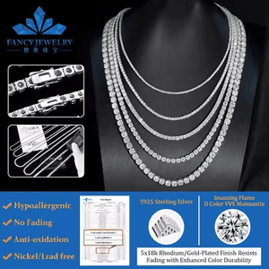 Бриллиантовый браслет для тенниса, 2-6 мм - Product Image 4