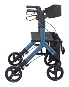 2-in-1折りたたみ式ウォーカーアルミ移動式高齢者折りたたみ式大人用ウォーカーローレーターシート付き - Product Image 2