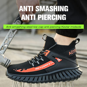 2025 OEM Anti- Smashing Jogger <span class=keywords><strong>zapatos</strong></span> de seguridad para hombre invierno gamuza lona piel deporte botas de <span class=keywords><strong>trabajo</strong></span> Aplicación de fábrica - Product Image 4