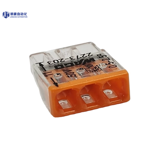 ตัวเชื่อมต่อสายไฟแบบเร็ว <span class=keywords><strong>WAGO</strong></span> 2273 203 ของแท้ แบบสามตำแหน่ง พร้อมสปริงคาจ์ สำหรับติดตั้งบนราง <span class=keywords><strong>Din</strong></span> ใช้กับตู้ควบคุมอุตสาหกรรม รุ่น L - Product Image 1