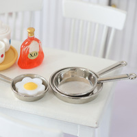 Poêle miniature accessoires de maison de poupée petits meubles ornements de cuisine jouer maison jouets ustensiles de salle à manger métal