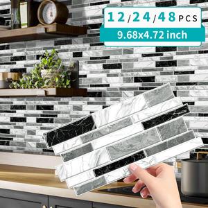 Papel pintado autoadhesivo de PVC impermeable con patrón de mármol Peel & Stick para Cocina - Product Image 2