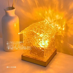 Crystal House Night Light Square Led Ambient Lamp Touch <b>Control</b> Usb Powered - Product Image 2