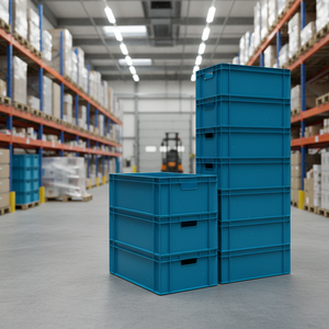 Etap KT 4633-2 Virgin Material Plastic Industrial <b>Crate</b> <b>Storage</b> Box Solid Style Stackable Turkey - Product Image 3